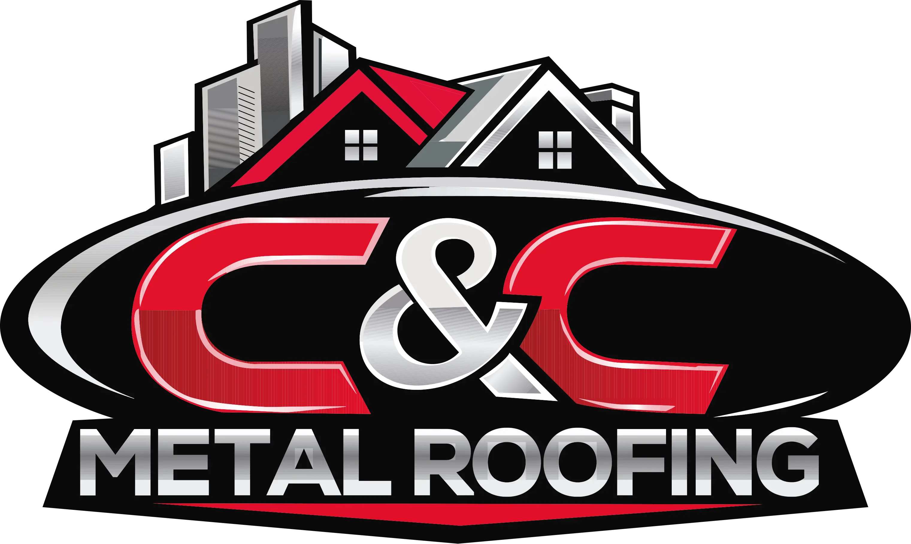 Logo e identidad de marca de C&C Metal Roofing creados por Eagleview Business Center